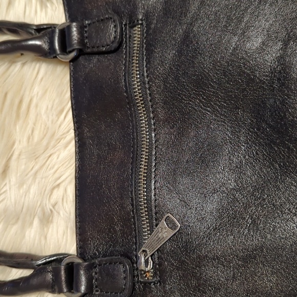 Black leather Patricia Nash Zancona tote bag purse - Picture 5 of 15